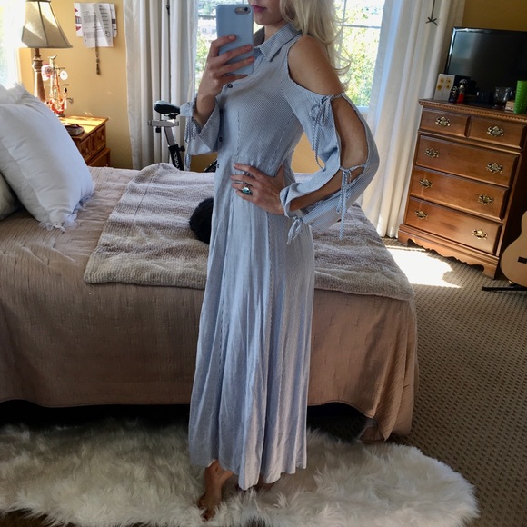 ⭐️NEW Boho Western Button Down Long Maxi Dress S - Picture 4 of 7